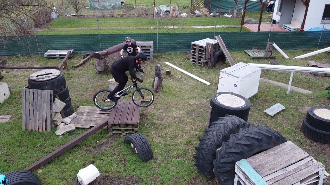 BikeTrial in garden