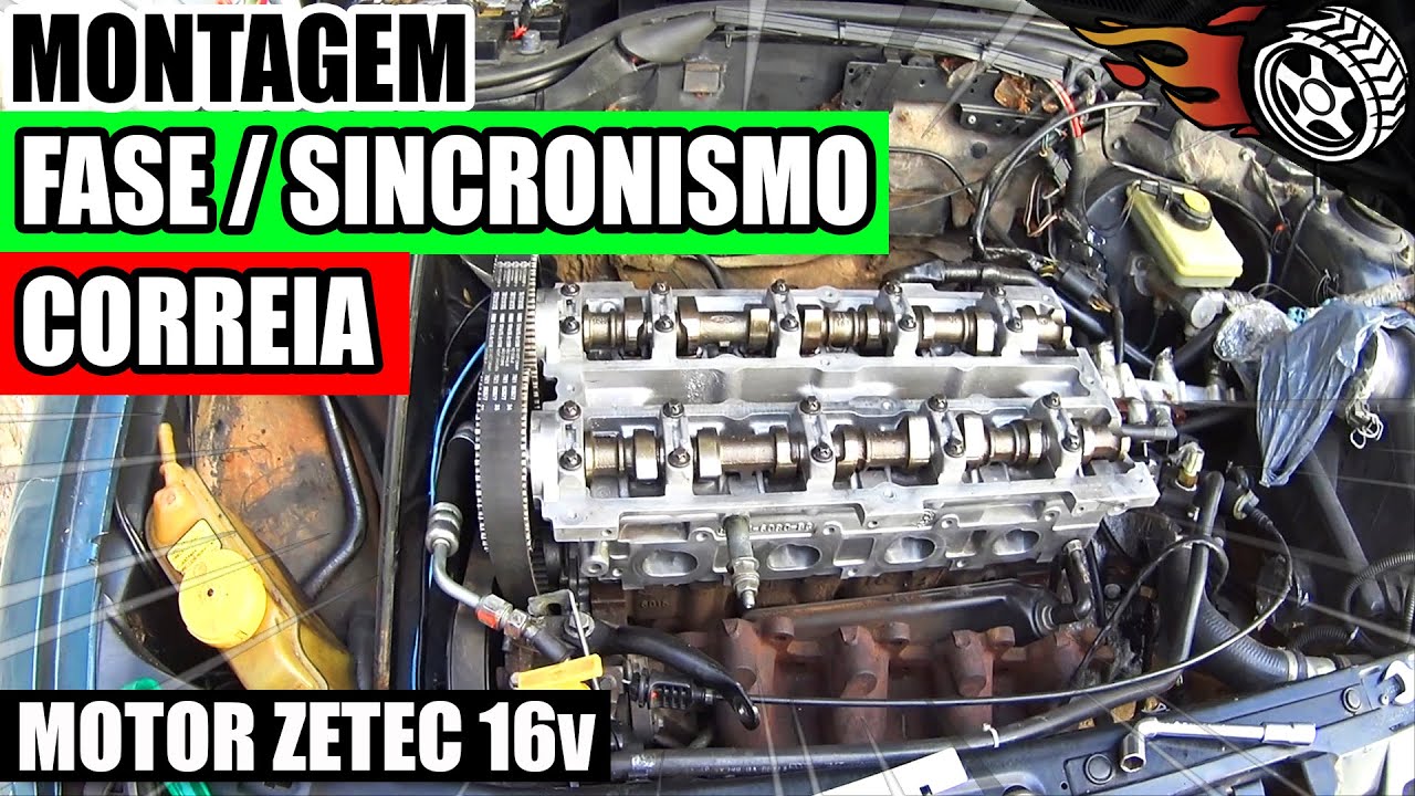 Botar no Ponto Motor Zetec 1.8 16v - Fase / Comandos /Sincronismo / Correia Dentada / Cabeçote