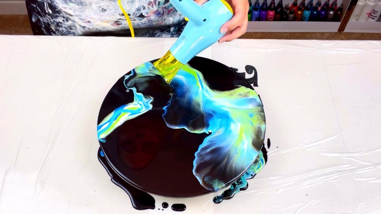 # 465 - Tick Tock ⏱ Let’s make a clock!! ~ Acrylic Pour Painting