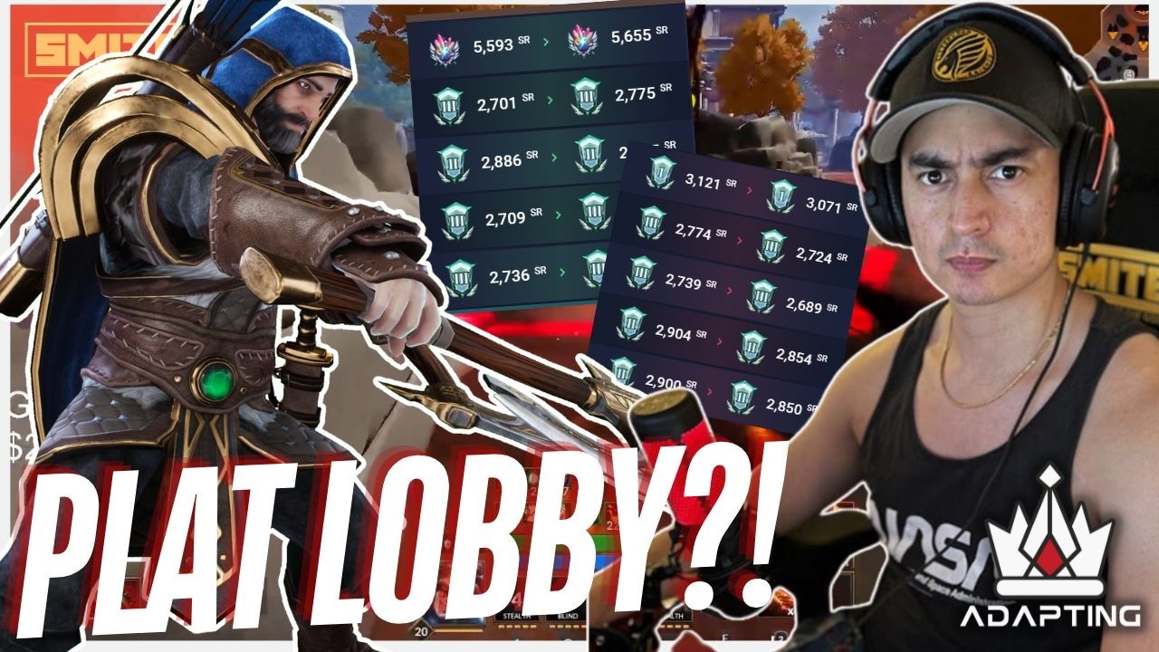 QUEUE GOT SPLIT I GOT PUT INTO A PLAT LOBBY... Smite 2 Ranked Conquest