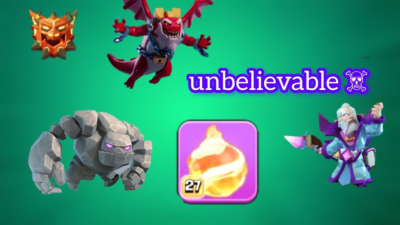 Crazy Fireball + Super Witch+golem ATTACK 😳 | Pro Strategy th18 attack strategy in Coc