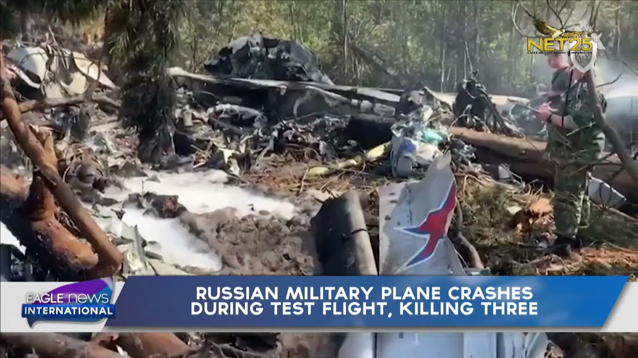 Russian military plane crashes during test flight, killing three