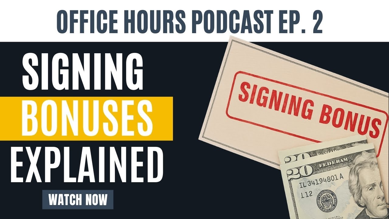 The Truth About Signing Bonuses | Veterinary Contract Tips