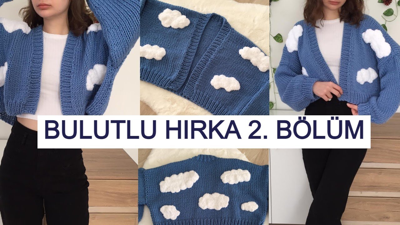 Bulutlu Hırka 2.bölüm (Ön taraf) #knitting #salaşhırka #chunkysweater #chunkyhırka.