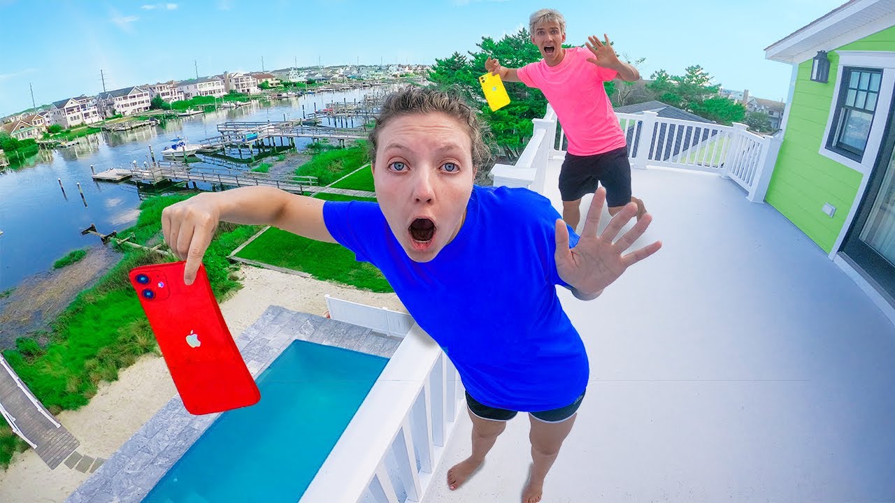 Последний, кто сдаст iPhone в аренду в NEW Sharing Family BEACH HOUSE, выиграет 10 000 долларов! ...