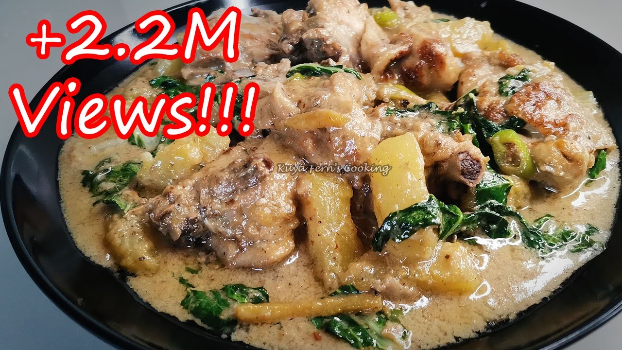 HOW TO COOK CREAMY GINATAANG MANOK WITH PAPAYA | SAUTEED CHICKEN IN CREAMY COCONUT MILK WITH PAPAYA!