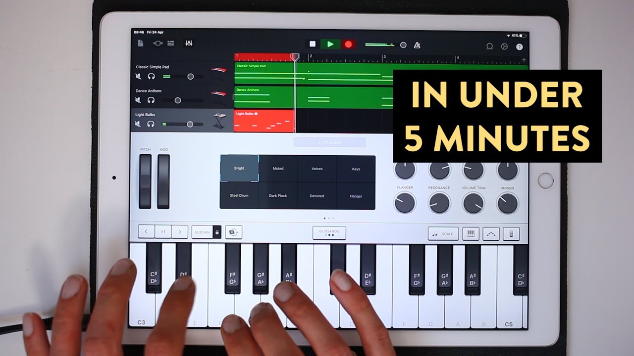 The Weeknd - Blinding Lights on iPad Pro (GarageBand 2020) - How To Make In 5 Minutes