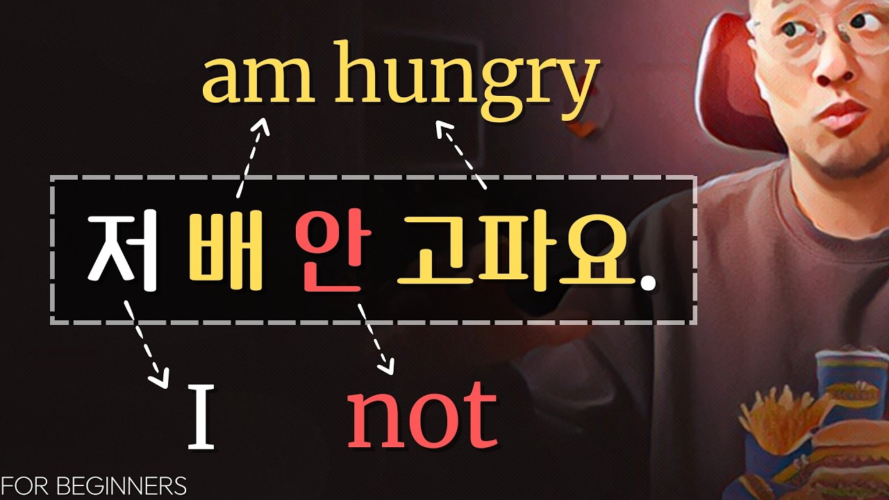 Learn Basic Korean Sentences - ⟨ Negatives ⟩