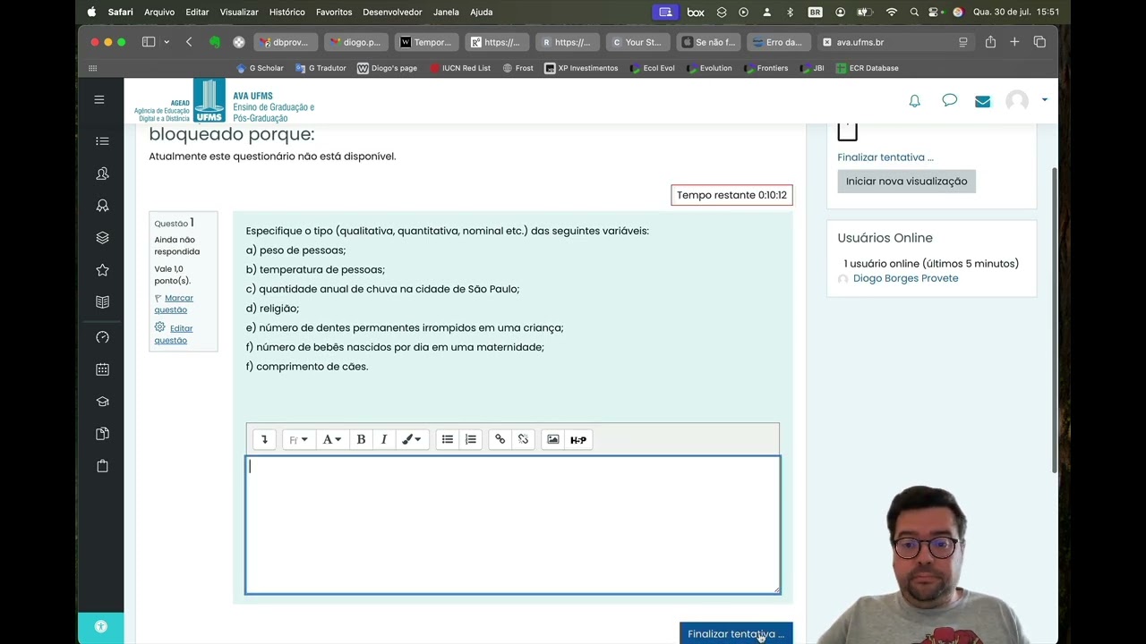 Instruções para o estudo dirigido