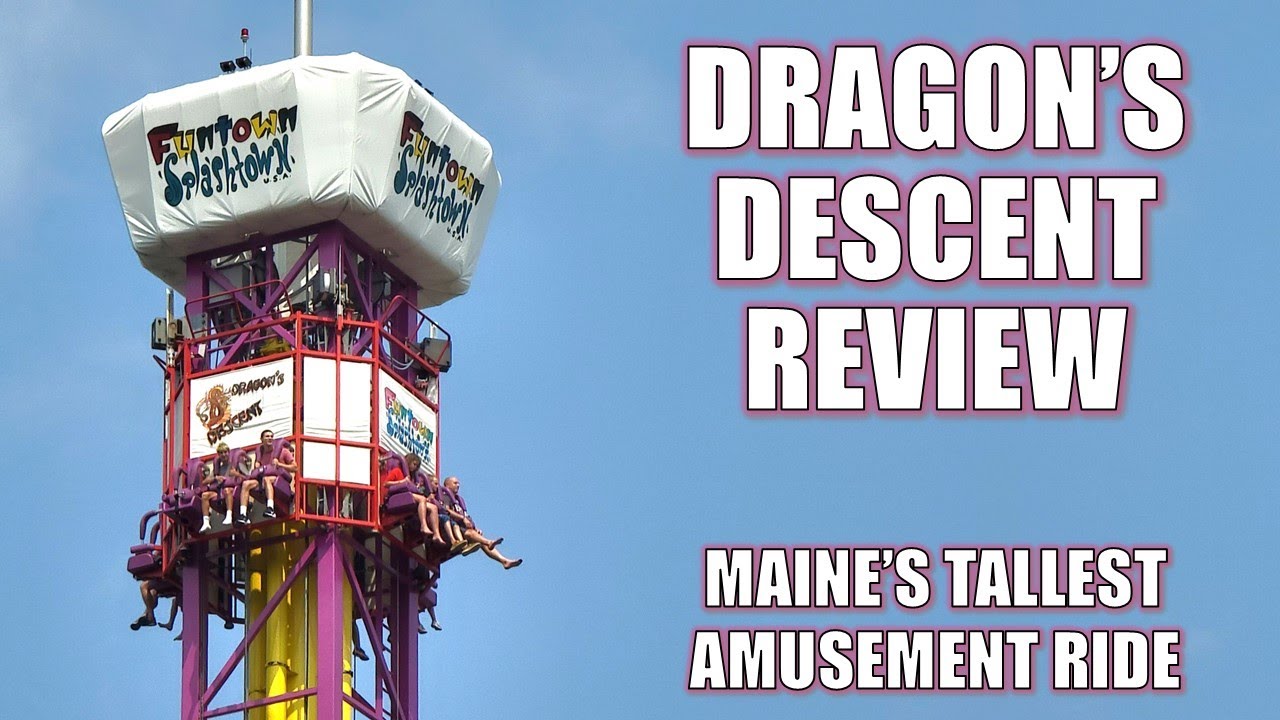 Dragon's Descent Review, Funtown U.S.A. S&S Turbo Drop Tower | Maine's Tallest Amusement Ride