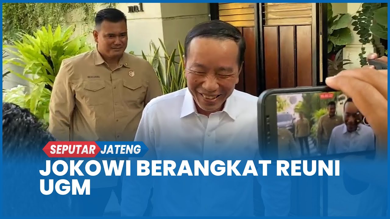Detik-detik Jokowi Sumringah Berangkat Reuni di Fakultas Kehutanan UGM