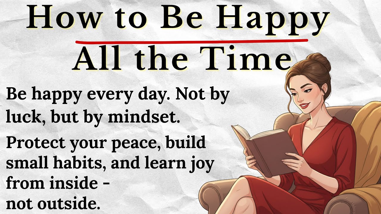 How to Be HAPPY Every Day 🌟 Motivational English Story | Learn English Through Story ✅