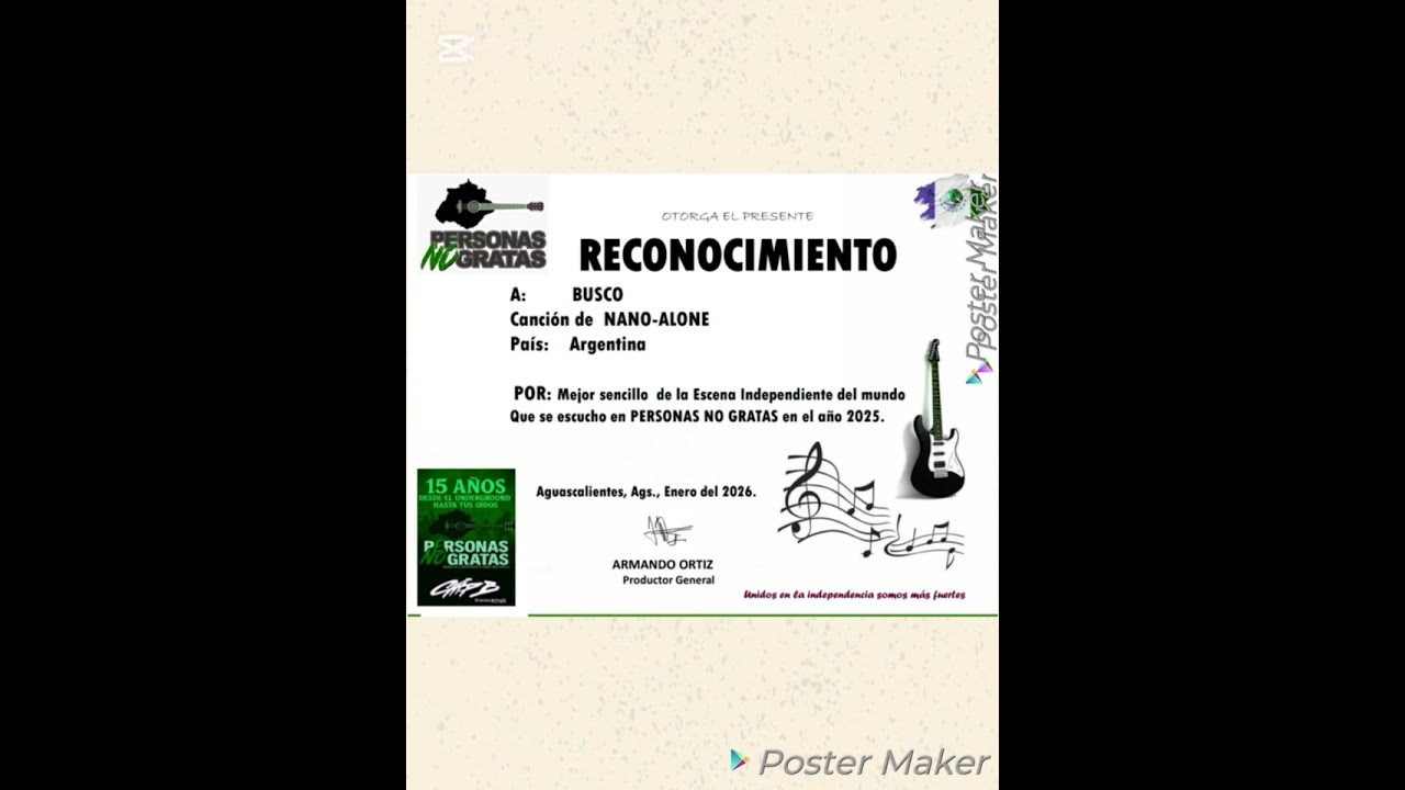 BUSCO, RECONOCIDO POR PERSONA NO GRATA, GRACIAS