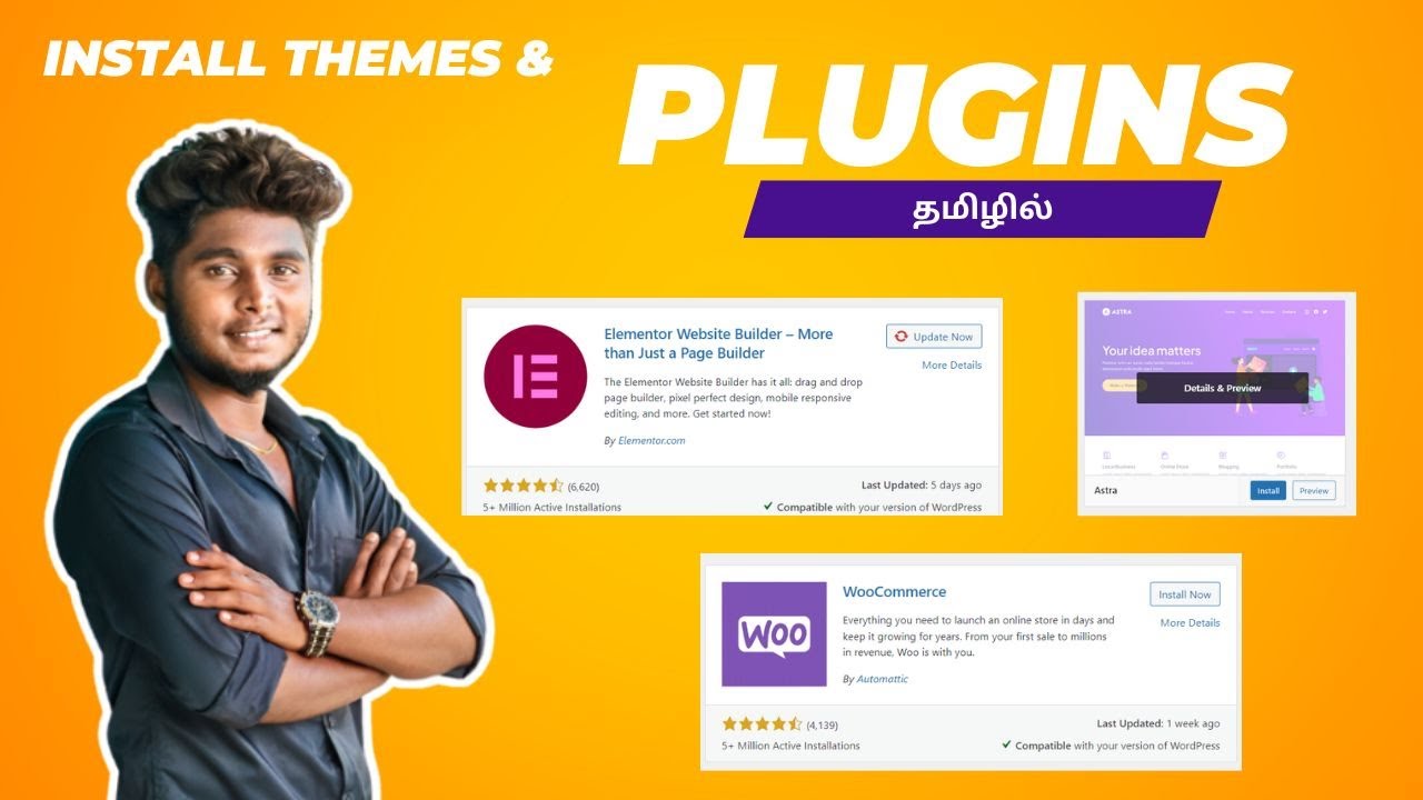 How to install wordpress themes and plugins in tamil