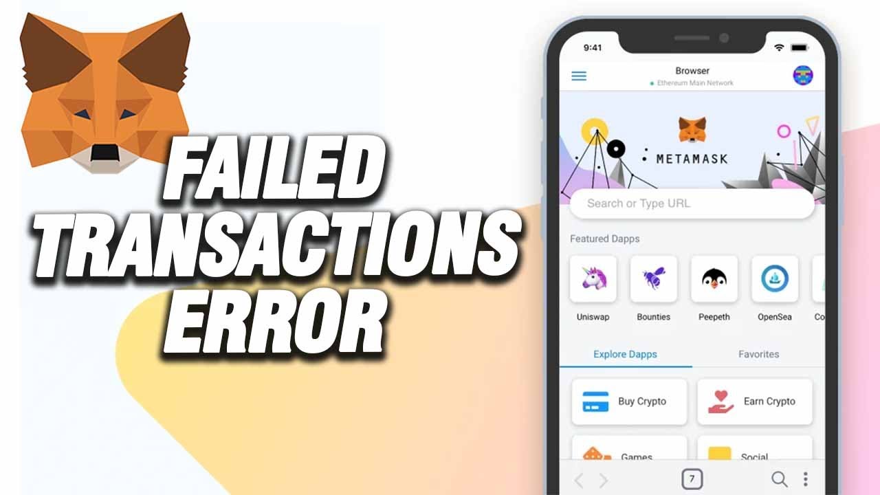 How To MetaMask App Failed Transactions Error | Working