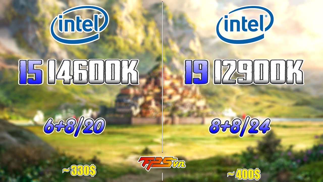 Intel i9 12900K vs Intel i5 14600K - Test in Games - Test Cpu - Fps vn