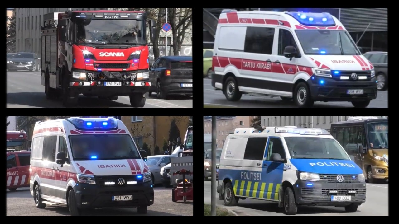 Compilation of Emergency Vehicles Responding in Estonia. Alarmsõidukid Eestis Aprill 2025