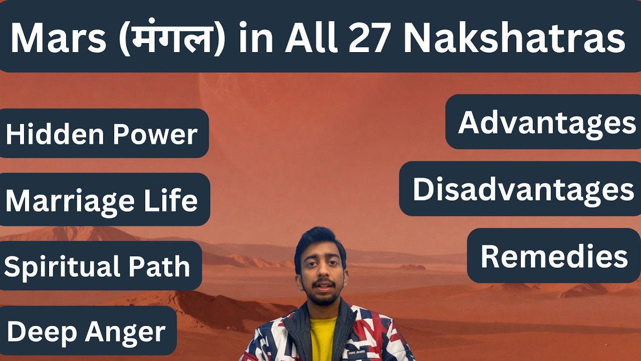 Mars (मंगल) in all 27 different Nakshatras | Success Anger & Marriage Secrets | Advantages | Remedy