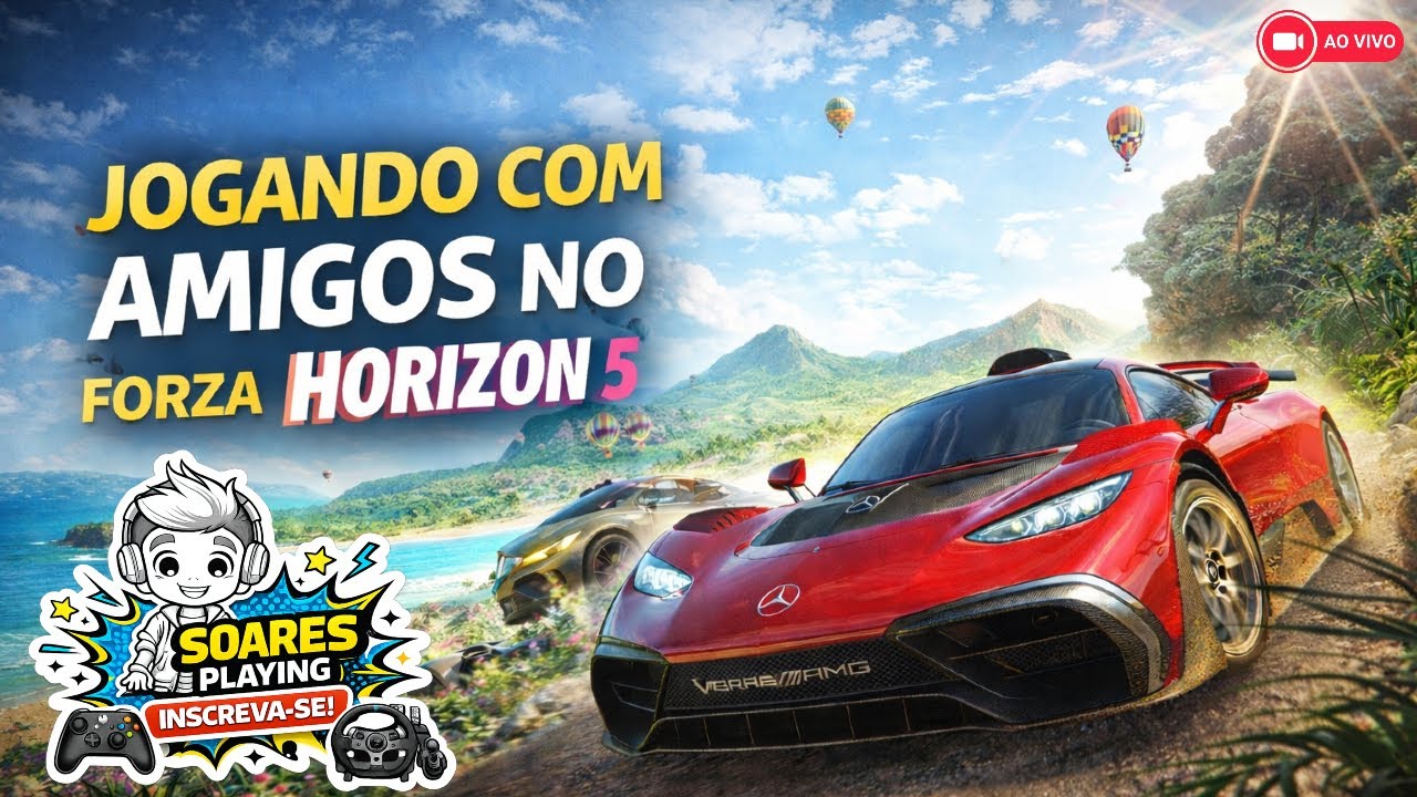 FORZA HORIZON 5 AO VIVO 🔴 JOGANDO COM AMIGOS 🔥 CORRIDAS INSANAS E MUITA ZOEIRA!