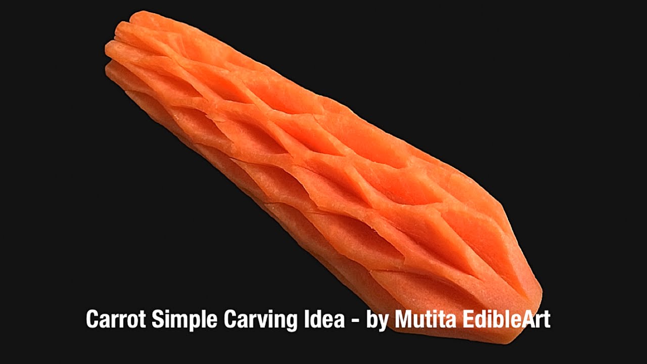How To Make A Simple Carrot Flower Ideas | Beginners Lesson 76 | By Mutita Art Of Fruit Veg Carving