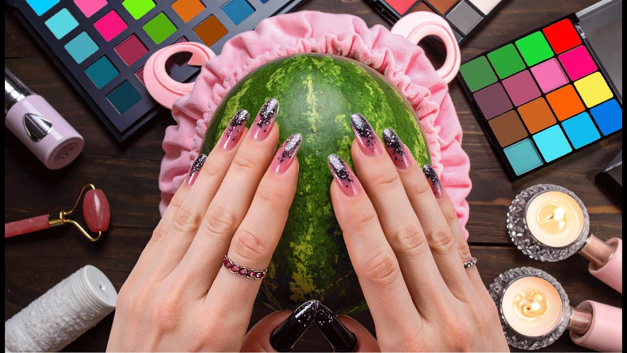 ASMR Makeup on Watermelon🍉 (No Talking)