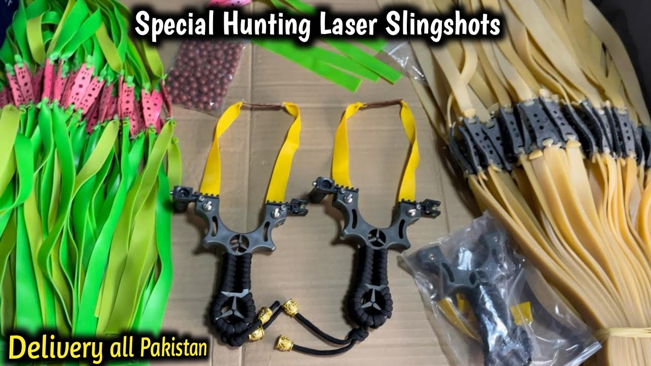 Modern Laser Hunting Slingshot | Digital Laser Slingshot | Laser Slingshot with 2 Extra Rubbers