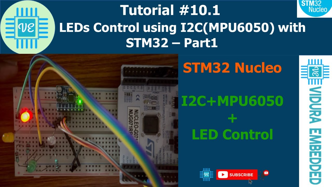 Gesture Control of LEDs using MPU6050 with I2C protocol - Part1