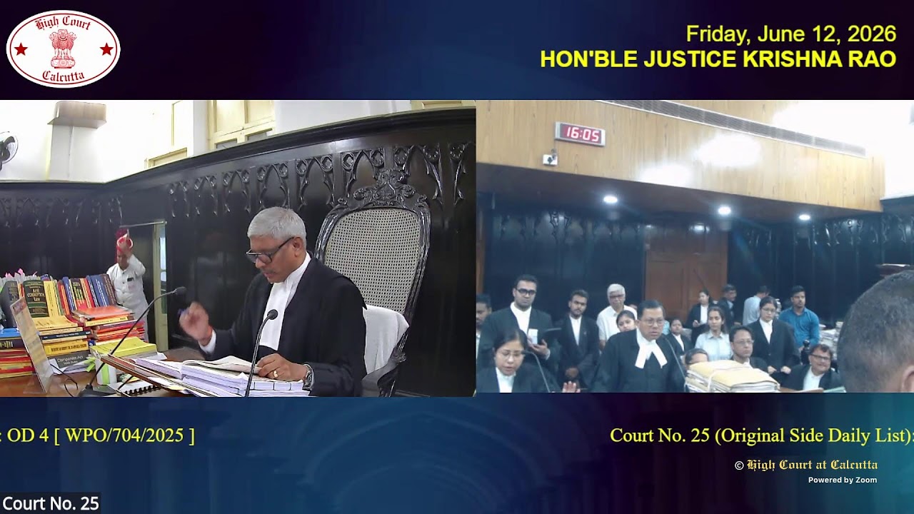 12 June 2026 | Court No.25 | Live Streaming of the Court proceedings.