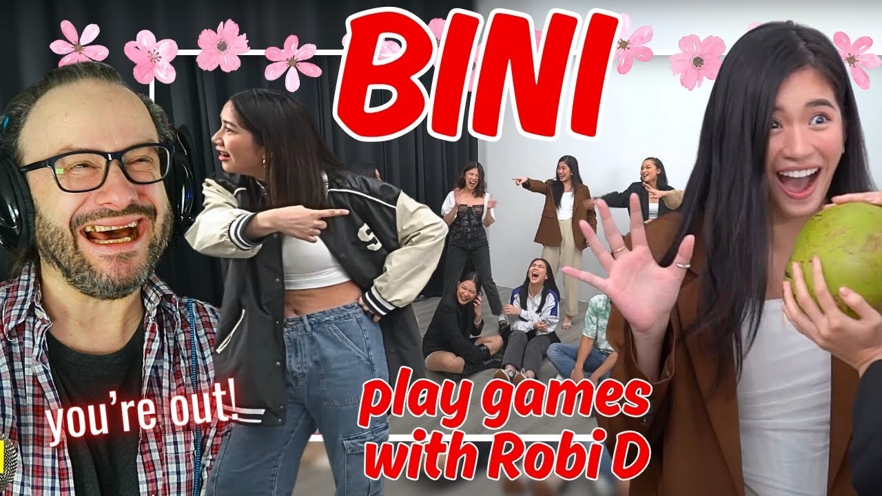 хахахаха!! БИНИ играет в игры с реакцией Роби Ди