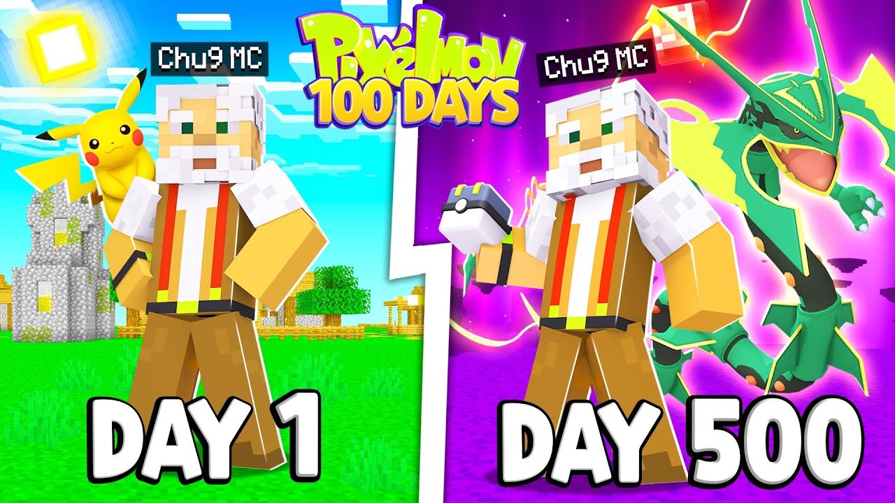 Tóm Tắt 500 Ngày Minecraft Pixelmon Epic SMP Sinh Tồn Siêu Khó [FULL MOVIE]