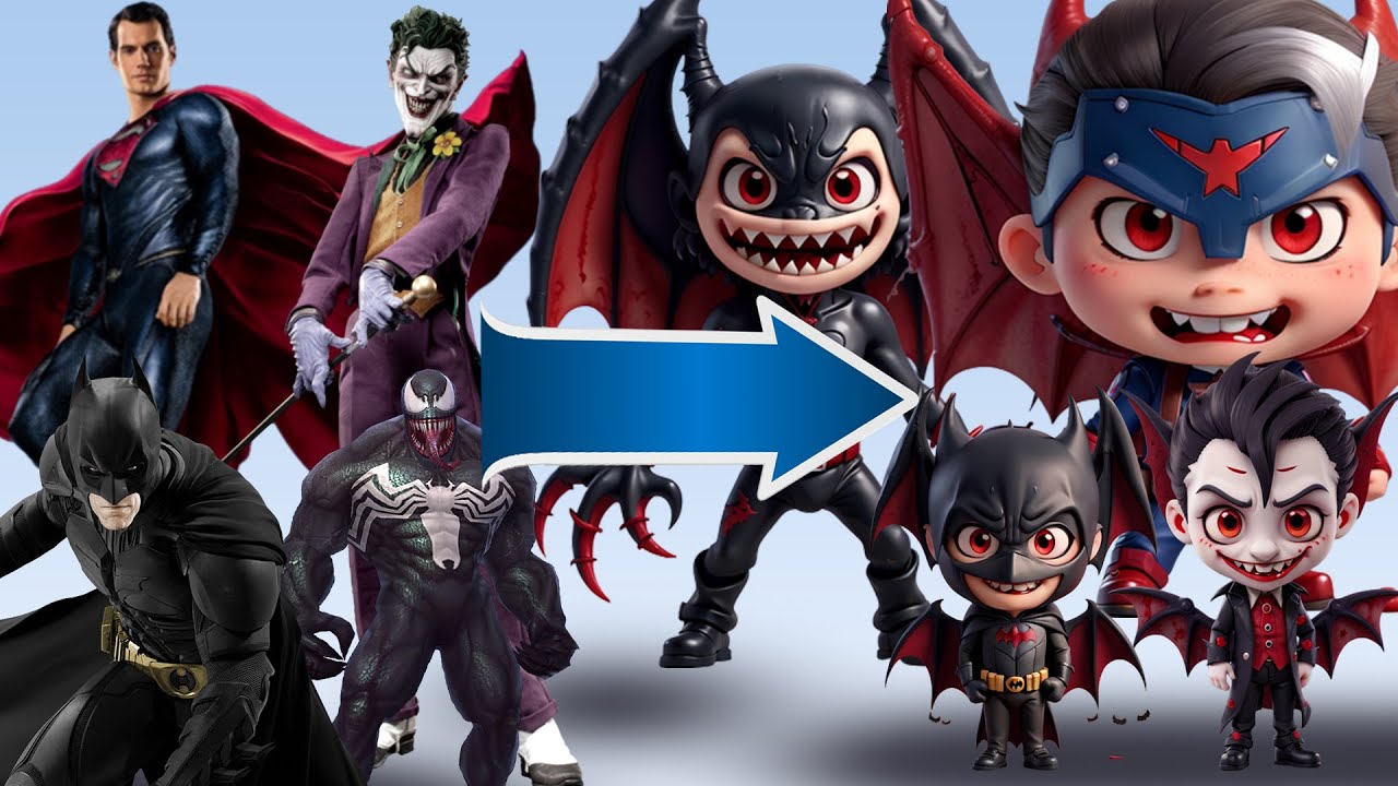 Superheroes But Chibi Vampire 🧛 || All Character Marvel And Dc