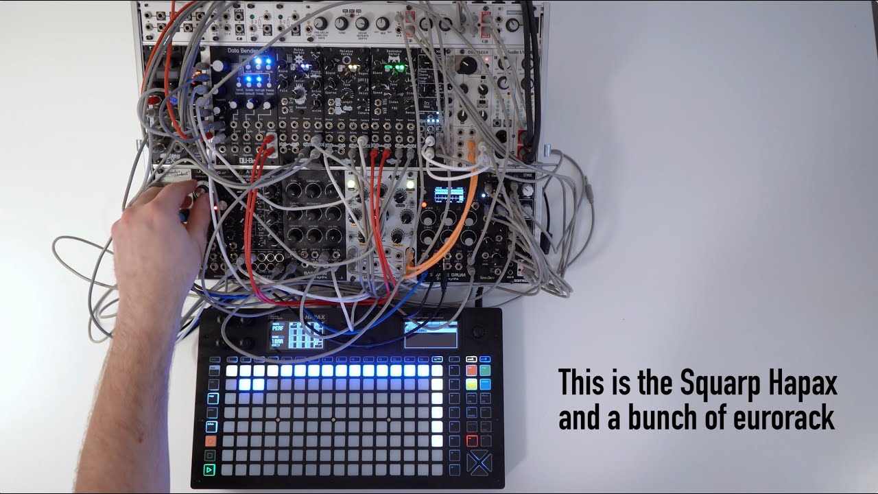 Dance jam with Squarp Hapax and Eurorack (Domino, A-111-6, Bassline, Ensemble, Versio, Data Bender)