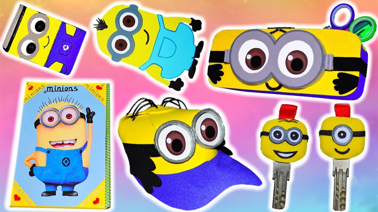 7 DIYS O MANUALIDADES FÁCILES DE MINIONS (DIYS BACK TO SCHOOL, IDEAS PARA FIESTA Y MUCHO MÁS)