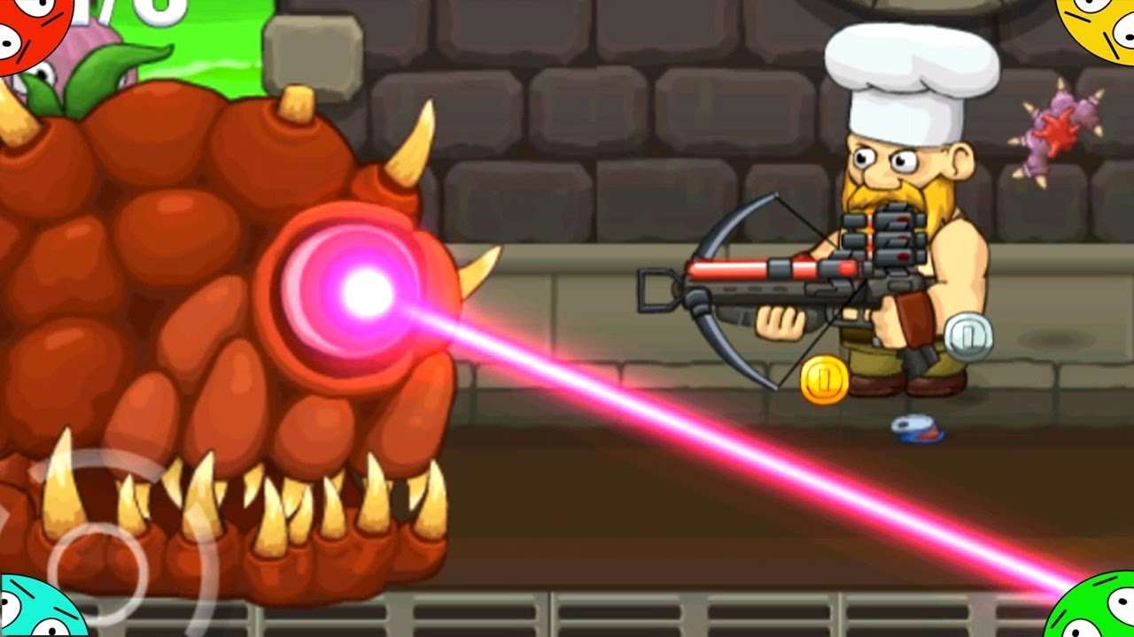 🐾 ПОВАР против ОВОЩЕЙ в игре bloody harry. Мультяшная игра про зомби фрукты