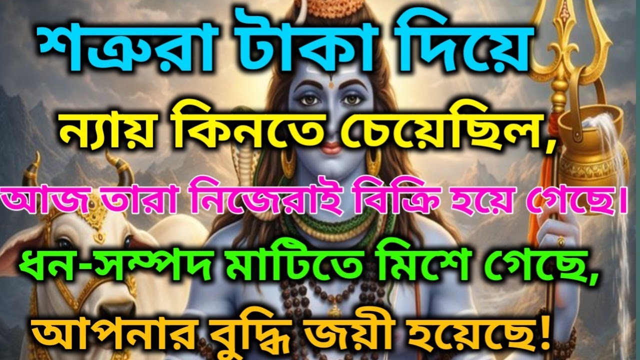⚜️🌿শত্রুরা টাকা দিয়ে বিচার কিনতে চেয়েছিল, কিন্তু আজ তারাই নিজেরা বিক্রি হয়ে গেছে।🕉️ মহাদেবের কৃপা 