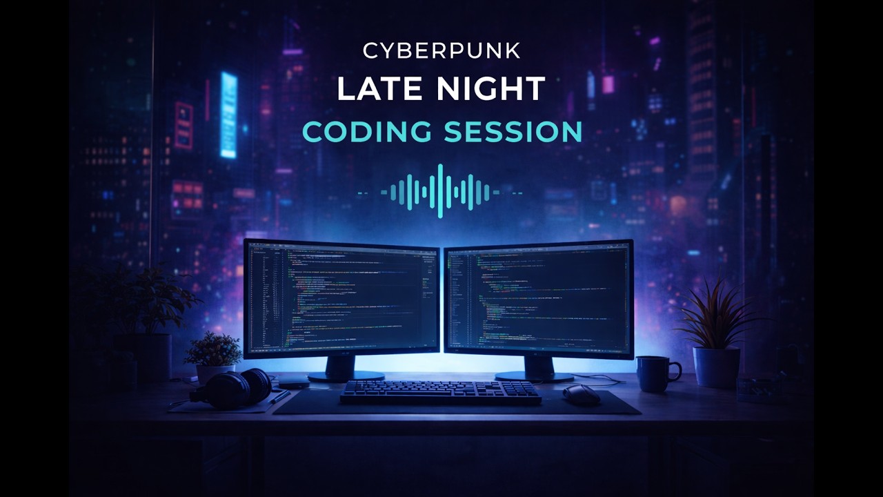 Cyberpunk Late Night Coding Session 60 Minutes | Deep Focus | No Vocals