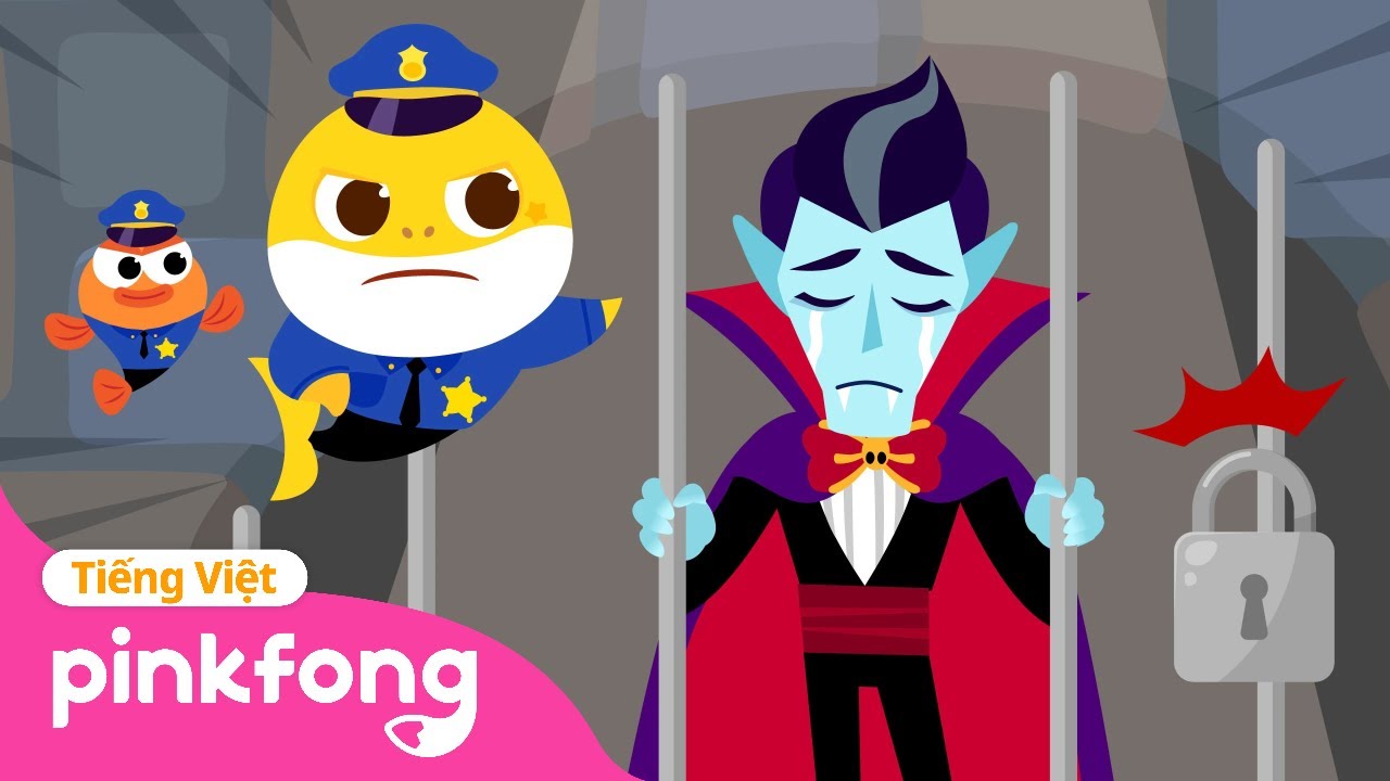 Cảnh sát Cá Mập Con và quái vật Halloween 🚓 Trò chơi Halloween Cá mập con 🎃 🦈 Baby Shark Pinkfong!