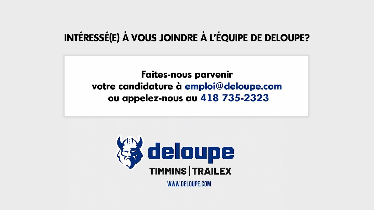 Deloupe - Fabrication de remorque - Nouvelle usine Rimouski - Recrutement 2026