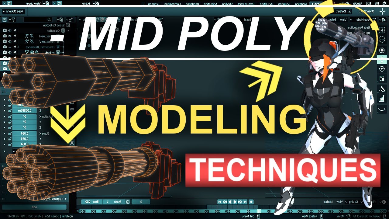 Blender Mid-Poly Modeling (In 5 Minutes!!)