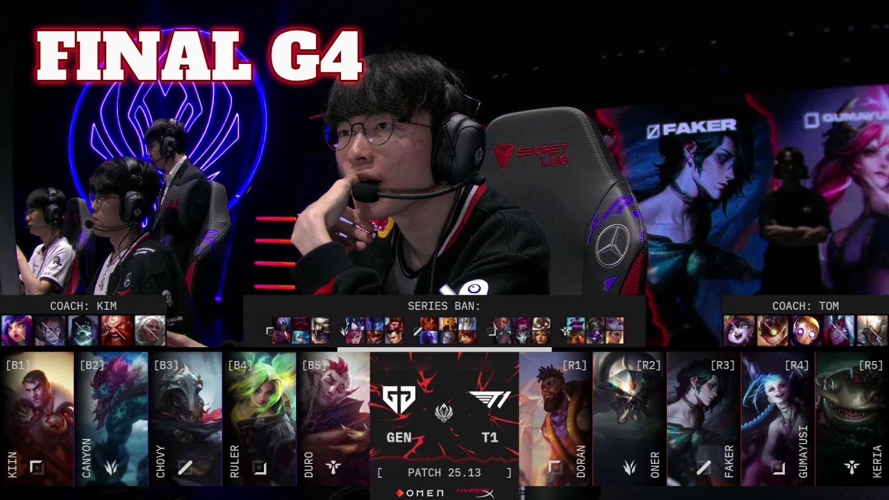 GEN vs T1 - Game 4 | Grand Final LoL MSI 2025 Main Stage | T1 vs Gen.G G4 full