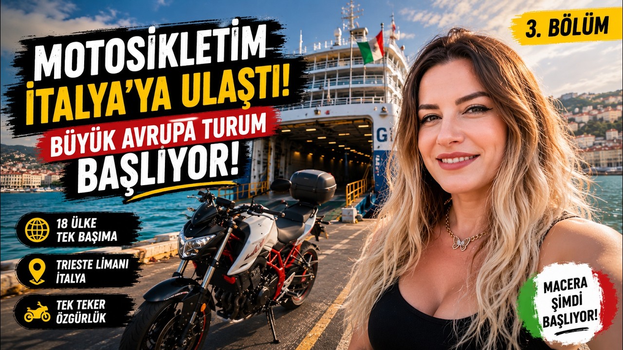 HORNET TRiESTE LİMANINA VARDI! MOTOSİKLETİMLE İTALYA'DAN SLOVENYA'YA GEÇİYORUM// AVRUPA TURU BÖLÜM 3