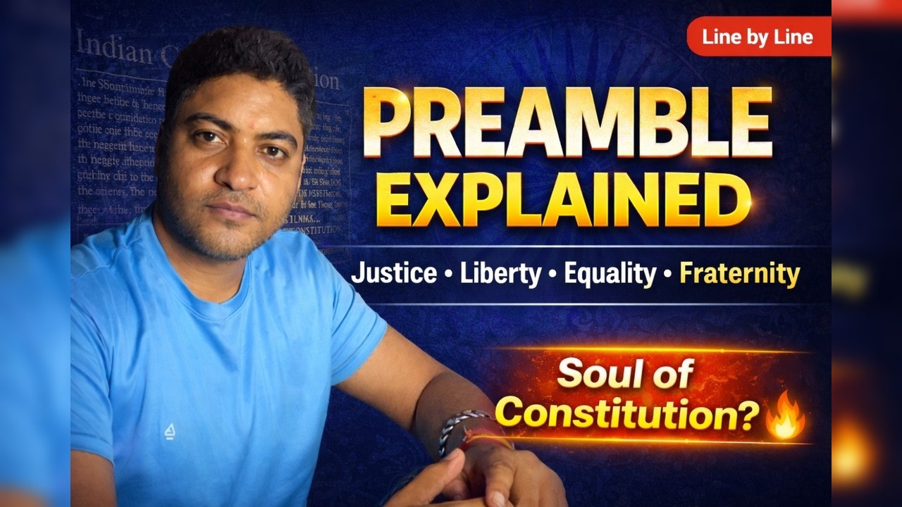 Preamble of Indian Constitution Explained Line by Line | Full Meaning in Hinglish | Amol Mishra