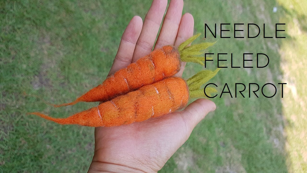 Needle felted carrot