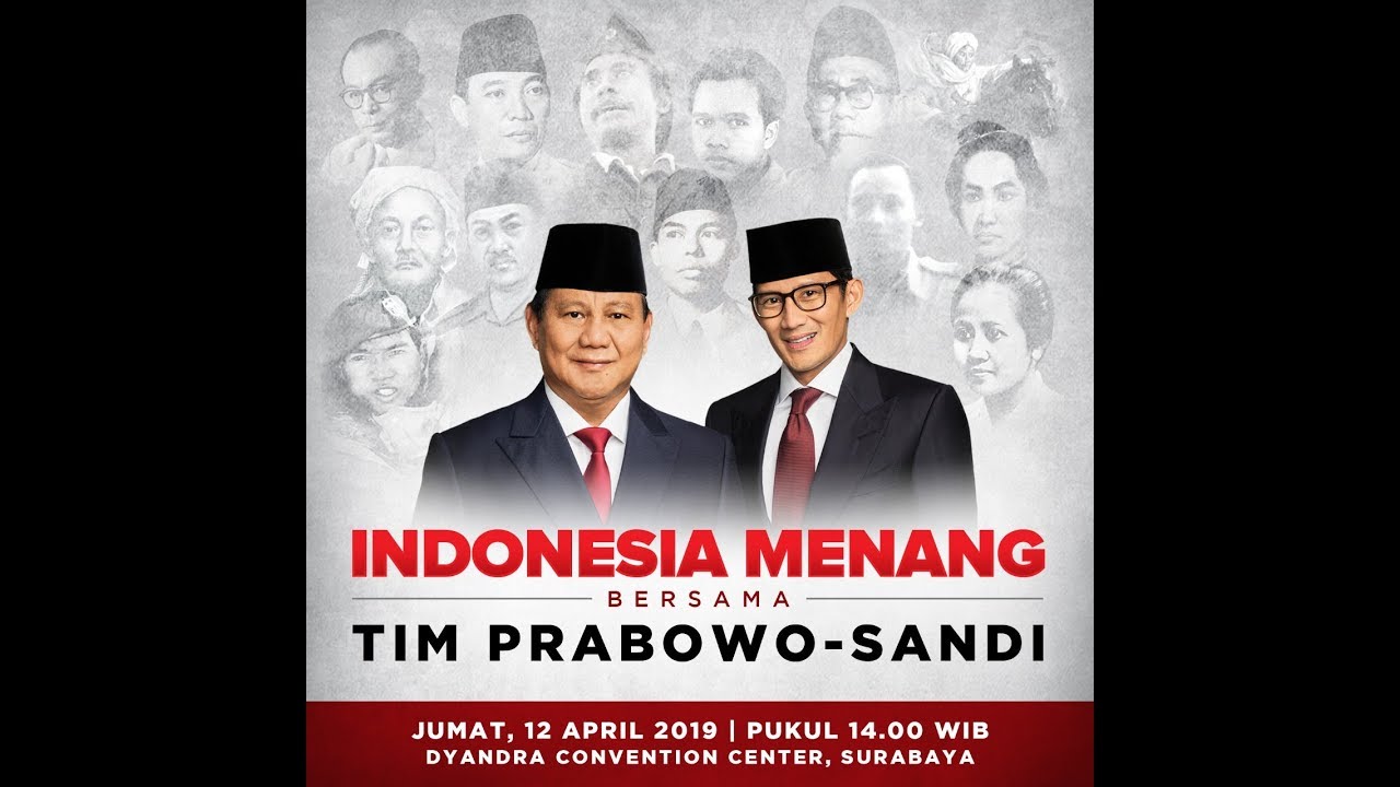 Pidato Kebangsaan Prabowo Sandi - Surabaya