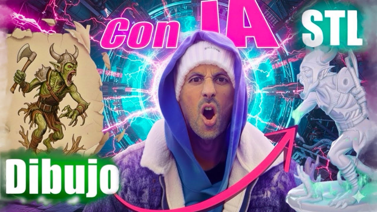 ✅ IA ➜ De Dibujo a Escultura 3D en 2 Clicks (STL)