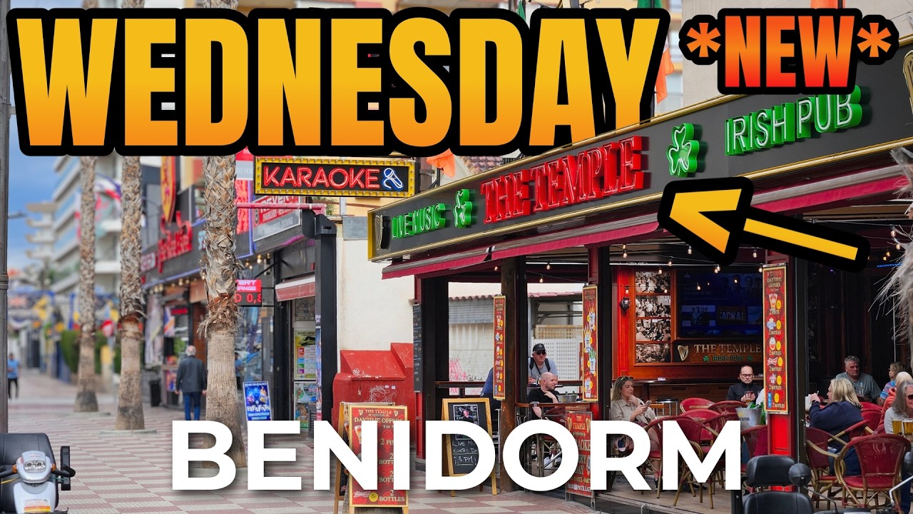 Benidorm Walk - Temple Bar, Levante Beach & The Square on a Wednesday