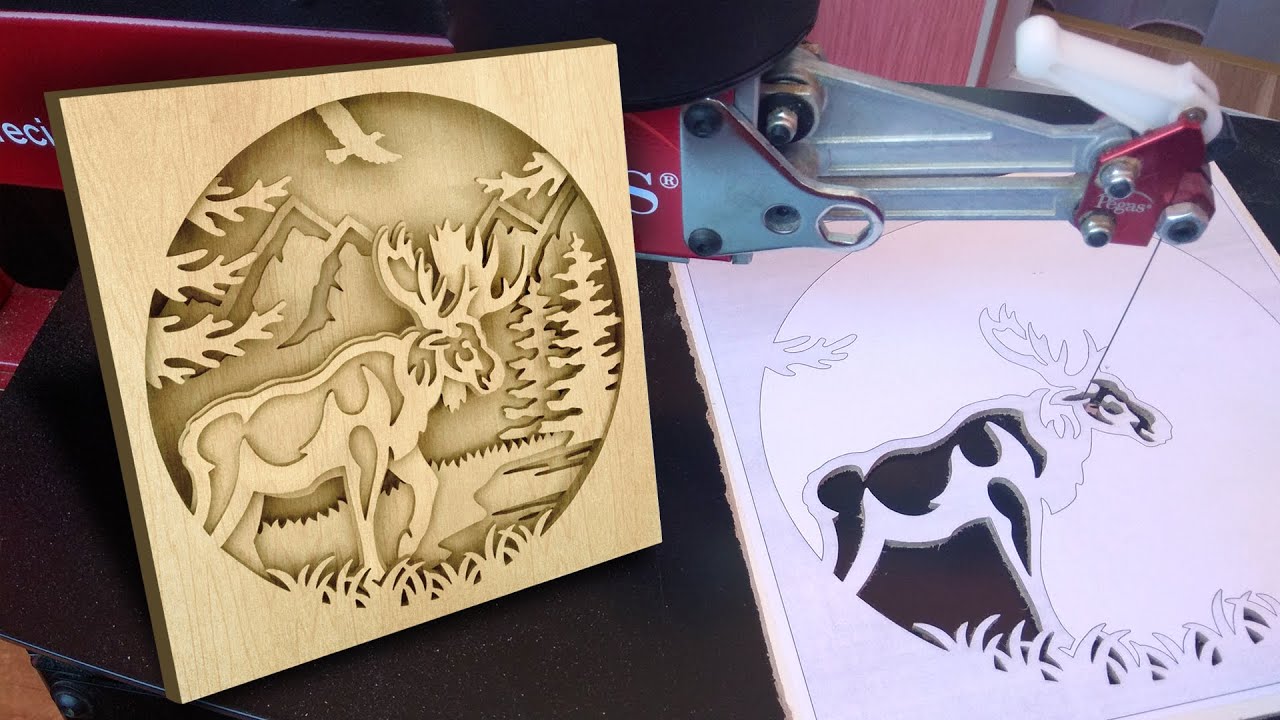 Scroll saw project - Moose shadow box