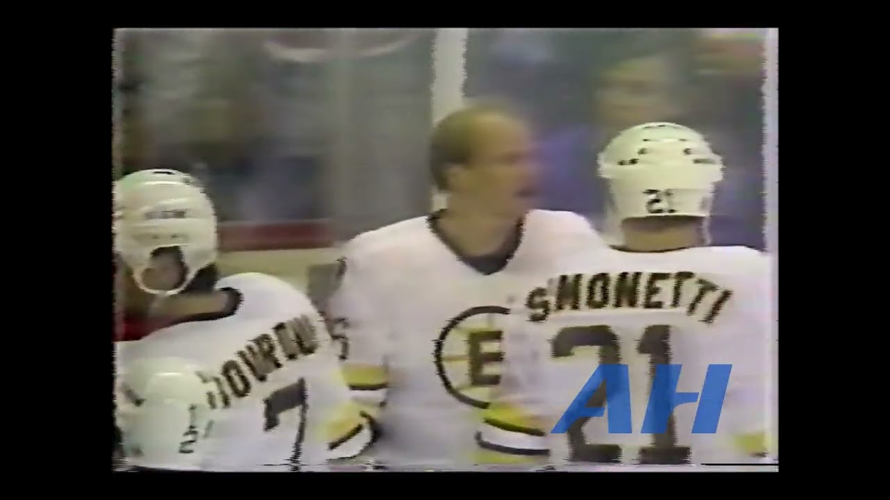 NHL Oct. 13, 1985 Rick Middleton,BOS v Chris Nilan,MTL (buttend) Live + (HL) Boston Bruins Montreal
