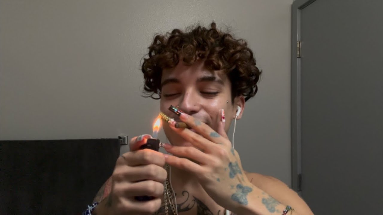 ASMR~ smoke sesh + skin care 🧼🫧