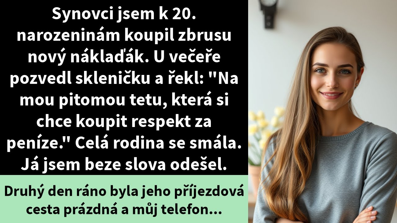 Synovci jsem k 20. narozeninám koupil zbrusu nový náklaďák. U večeře pozvedl skleničku a řekl: